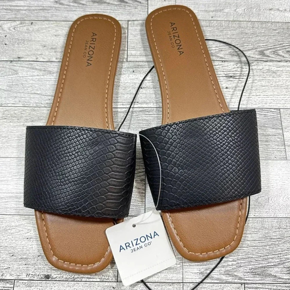 Arizona Jeans Co. Lupa Slip On Slides Flat Sandals Shoes size 10M - Picture 3 of 6